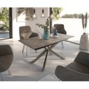 STRAUSS prémium kerámia étkezőasztal - 160-200cm - barna