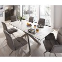 STRAUSS prémium kerámia étkezőasztal - 160-200cm - fehér