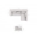 BROM-II modern kanapé - szürke - 267cm