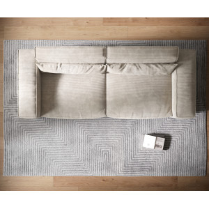 SIRPIO modern kordbársony kanapé - beige - 256/266cm