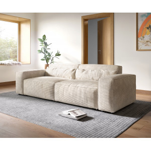 SIRPIO modern kordbársony kanapé - beige - 256/266cm