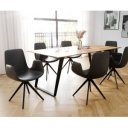 KELLER prémium bőr étkezőszék - fekete