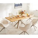 BARNES prémium boucle étkezőszék - fehér