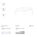 SIGMA SQUARE design étkezőasztal - 140/150/160/180cm