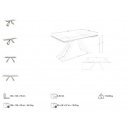 GALERA modern bővíthető üveg étkezőasztal - 160-240cm