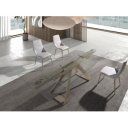 GALERA modern bővíthető üveg étkezőasztal - 160-240cm