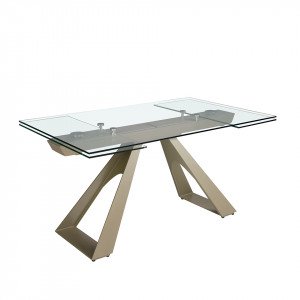 GALERA modern bővíthető üveg étkezőasztal - 160-240cm