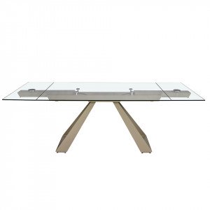 GALERA modern bővíthető üveg étkezőasztal - 160-240cm