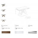 MORELLA design bővíthető üveg étkezőasztal - 160-240cm