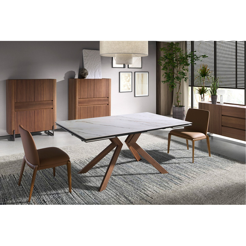 MONTEROSSO design bővíthető kerámia étkezőasztal - 180-260cm