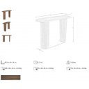 ROSAL design konzolasztal - dió - 120cm