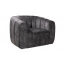 BABYLON design bársony fotel - antracit