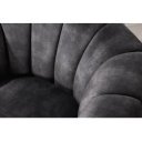 BABYLON design bársony fotel - antracit