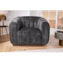 BABYLON design bársony fotel - antracit