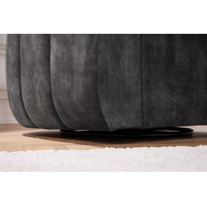 BABYLON design bársony fotel - antracit