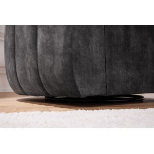 BABYLON design bársony fotel - antracit