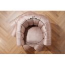 BABYLON design bársony fotel - beige