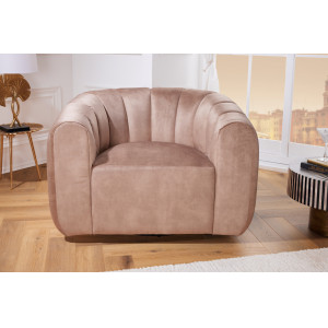 BABYLON design bársony fotel - beige