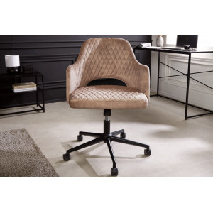 PARIS modern bársony forgószék - beige