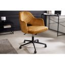 PARIS modern bársony forgószék - okker