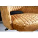 PARIS modern bársony forgószék - okker