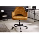 PARIS modern bársony forgószék - okker