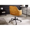 PARIS modern bársony forgószék - okker