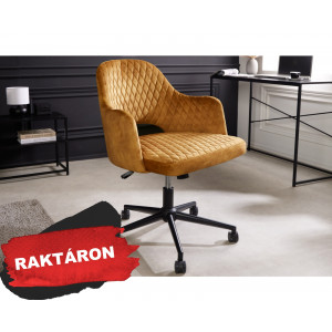 PARIS modern bársony forgószék - okker INVICTA