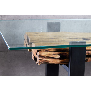 BARRACUDA-II modern teakfa konzolasztal 150cm
