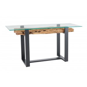 BARRACUDA-II modern teakfa konzolasztal 150cm