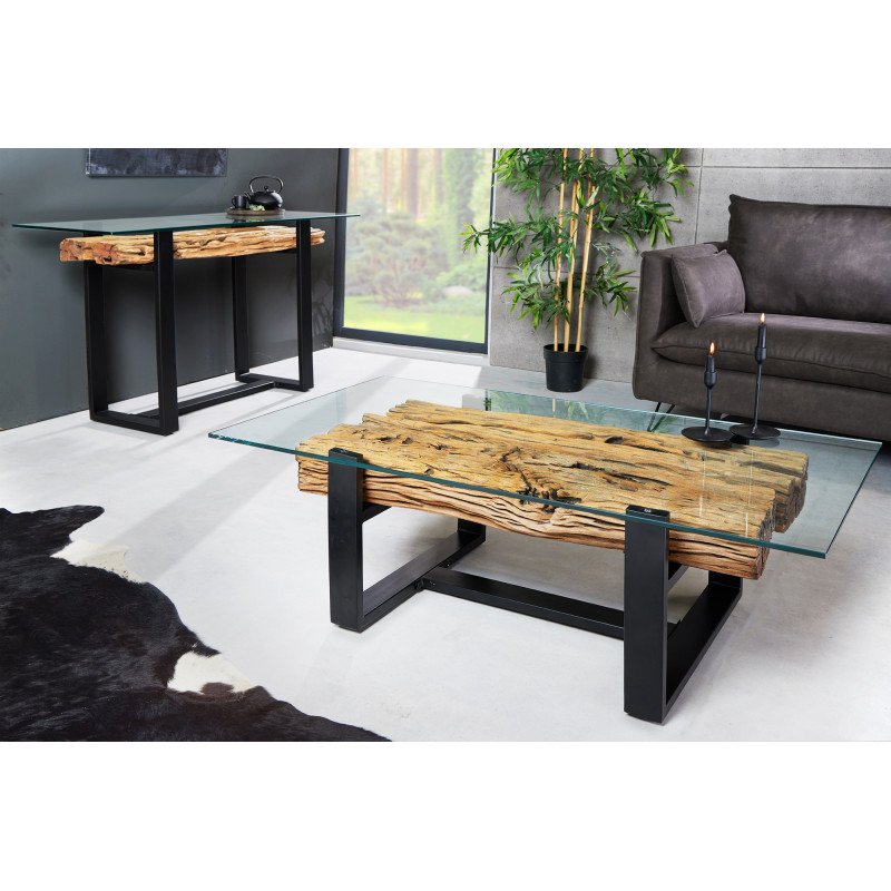 BARRACUDA-II design teakfa dohányzóasztal - 130cm