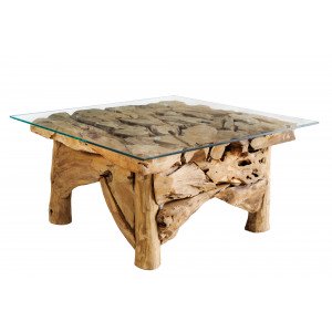 RIVERSIDE modern teakfa dohányzóasztal - 80cm
