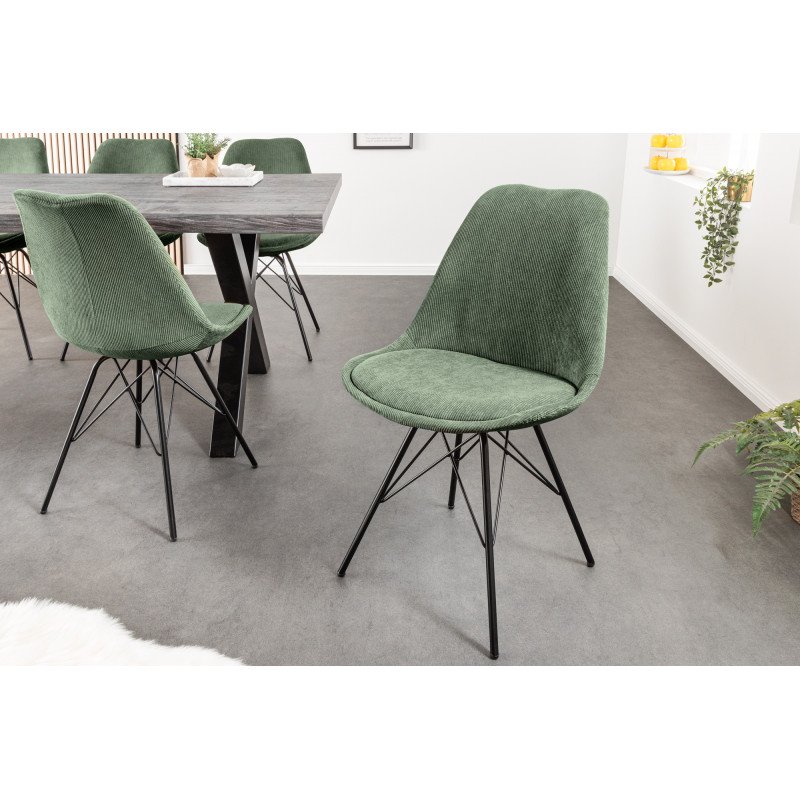 SCANIA design kordbársony szék - zöld