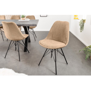 SCANIA design kordbársony szék - beige INVICTA