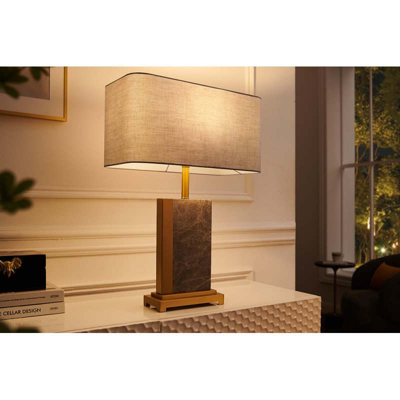 ELEGANCIA design asztali lámpa - szürke márvány