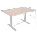 MAMMUT állítható magasságú akác íróasztal - 140cm