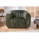 BABYLON design bársony fotel - sötétzöld