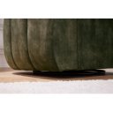 BABYLON design bársony fotel - sötétzöld