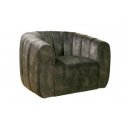 BABYLON design bársony fotel - sötétzöld