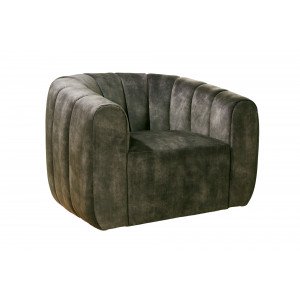 BABYLON design bársony fotel - sötétzöld
