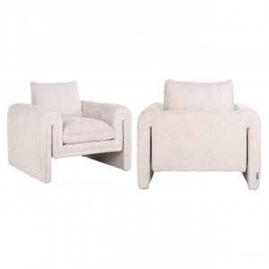 SANDREL exkluzív fotel - beige/tóp