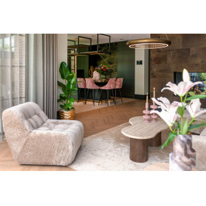ROSSA exkluzív forgófotel - taupe/mályva/beige