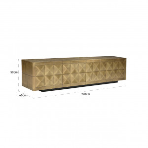 COLLADA exkluzív tömörfa Tv-szekrény - 220cm