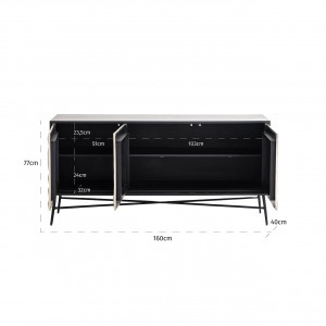 MILLET exkluzív komód - 160cm - arany