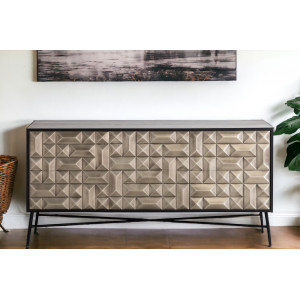 MILLET exkluzív komód - 160cm - ezüst RICHMOND