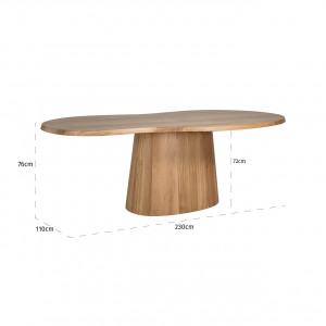 LANCET exkluzív tölgy étkezőasztal - 230cm