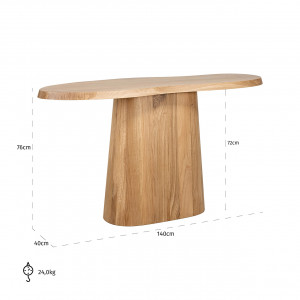 LANCET exkluzív tölgy konzolasztal - 140cm