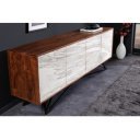 MOUNTAIN SOUL különleges kőfurnéros komód - 175cm - fehér