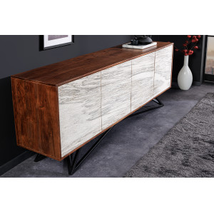 MOUNTAIN SOUL különleges kőfurnéros komód - 175cm - fehér