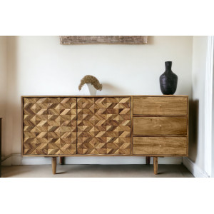 MATERA modern akác komód - 145cm